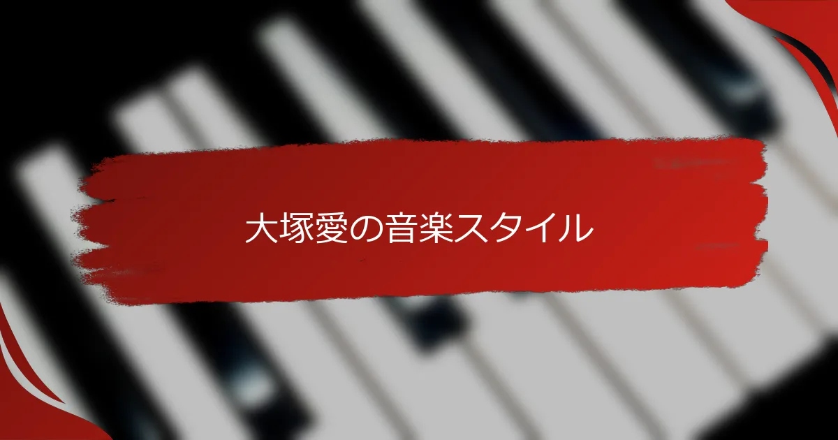 大塚愛の音楽スタイル