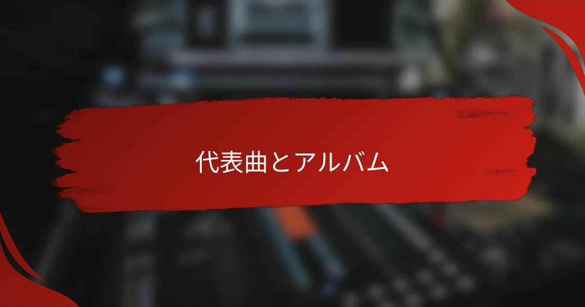 代表曲とアルバム