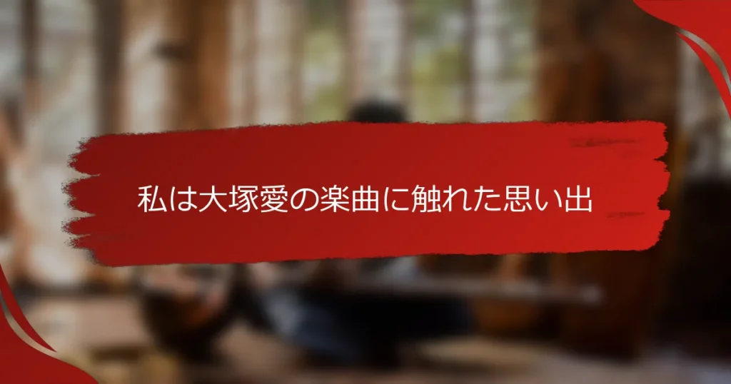 私は大塚愛の楽曲に触れた思い出