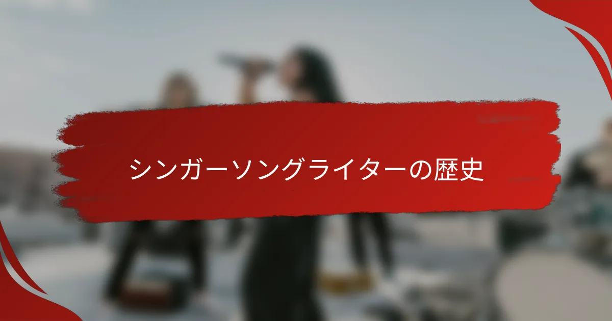 シンガーソングライターの歴史